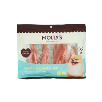 [몰리스] 화이트스틱껌 소프트치킨 개껌 400g : 루센트1
