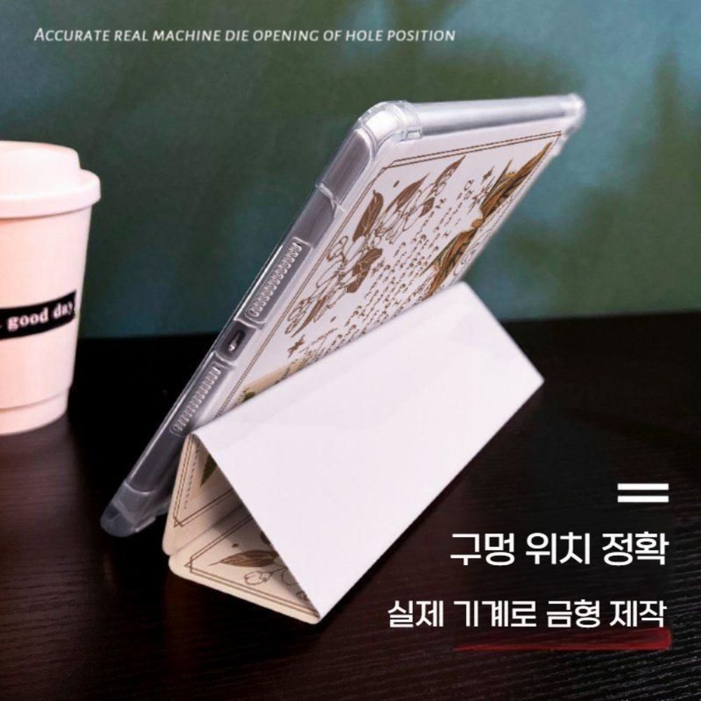 아이패드 에어 7세대 케이스 플라워 윈도우 그린 실리콘 커버 펜슬홈 이미지 7