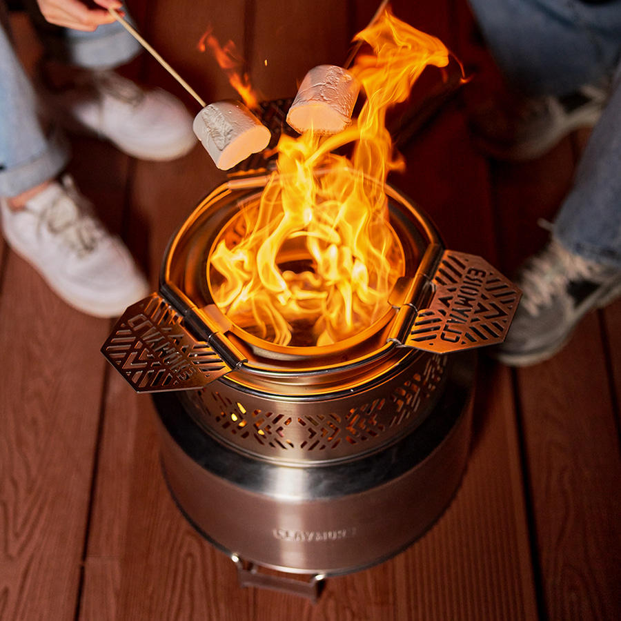 크레모아 아르더 33 캠핑 화로대 불멍 스텐그리들 이중연소 바베큐그릴 접이식 휴대용 가방 포함