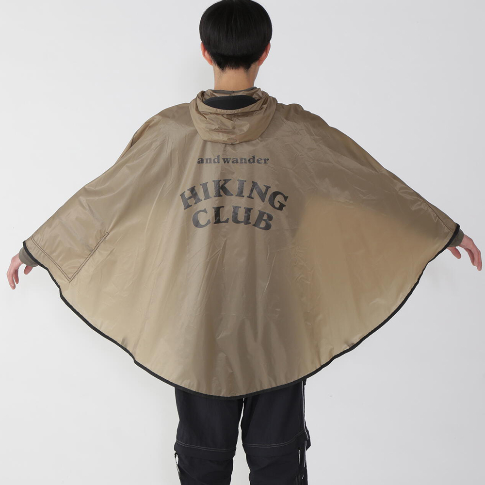 앤드원더 자켓 hiking club sil poncho 25SS 판초 우비 5745177303 - 상세 이미지 5