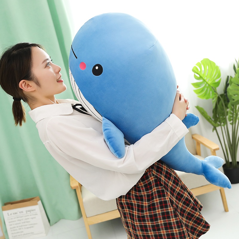 고래인형 봉제인형 바디필로우 베개 바다 돌고래 대형 애착인형 모찌 동물 - 상세 이미지 4