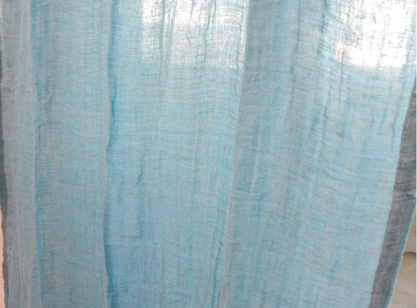 디뮤어 릴리앙 블루 린넨커튼 135x240cm - 상세 이미지 5