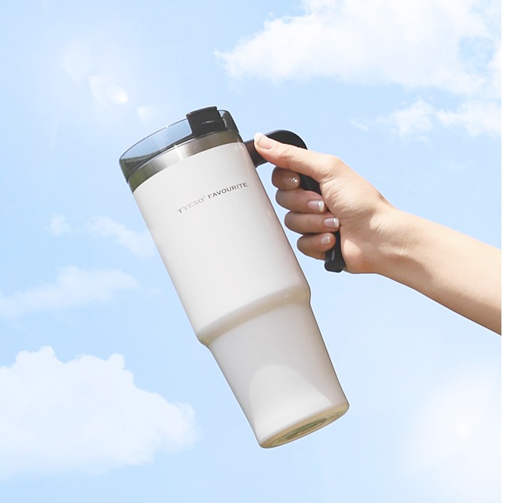 대용량 텀블러 퀜처 보온 보냉텀블러 빨대 손잡이 대형 차량용