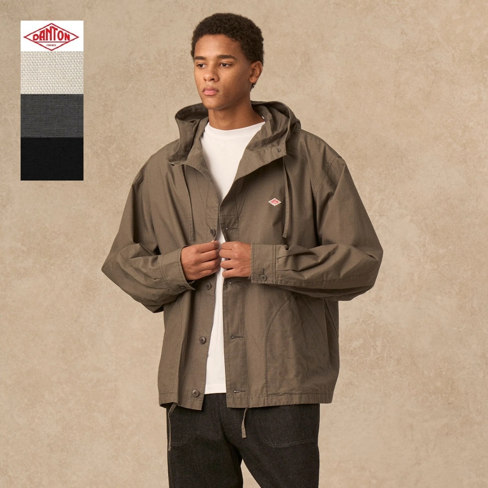 단톤 남성 다운프루프 린넨 후드자켓 DT-A0474CFD 40 CHARCOAL