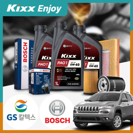 체로키 2.0CRD 디젤 킥스 파오1 0W40 엔진오일세트 6L iter