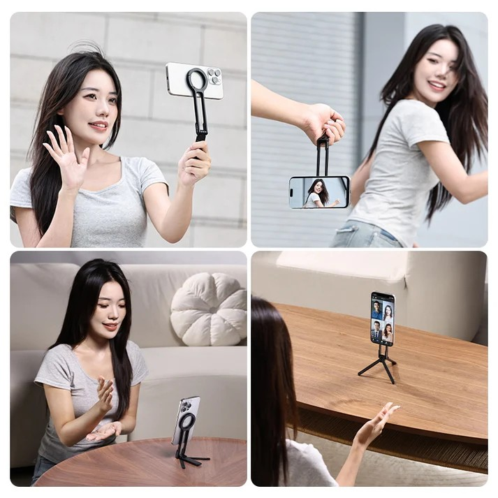 울란지 맥세이프 마그네틱 셀카봉 삼각대 + 조명 키트 (LM19 조명 + MA30 블랙) 이미지 7
