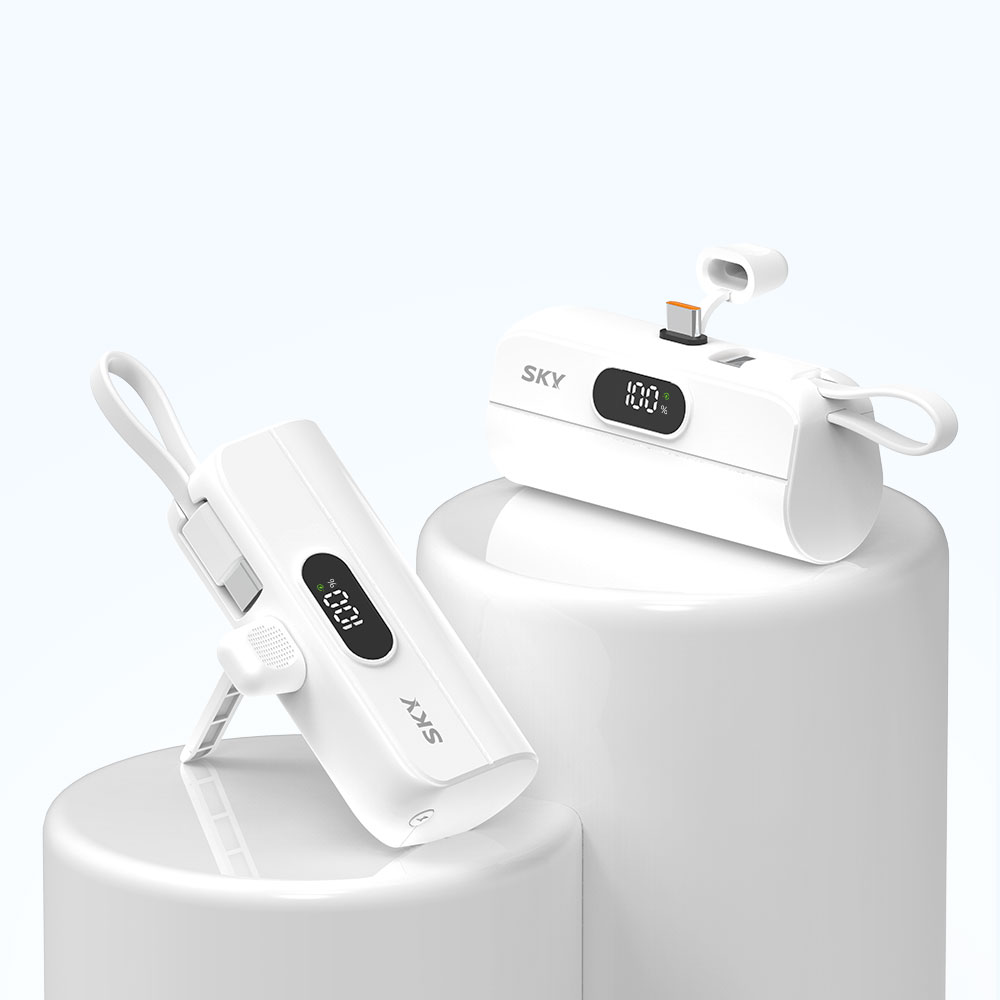 필 X13 Pro 20W C타입 빌트인 디스플레이 도킹형 보조배터리 5000mAh, 화이트 - 상세 이미지 3