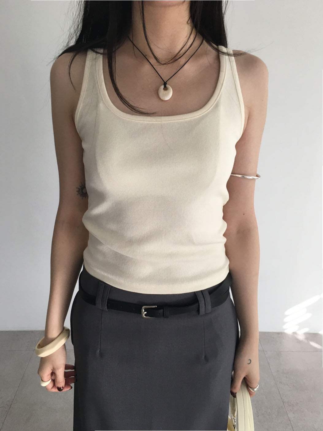 Marble Pendant Necklace 마블 펜던트 네크리스 (길이 조절 가능) 상세 이미지 8