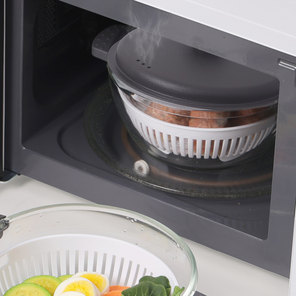 네오플램 전자레인지용기 1.6L 계란찜기 에어프라이어 유리캐서롤 이미지 4