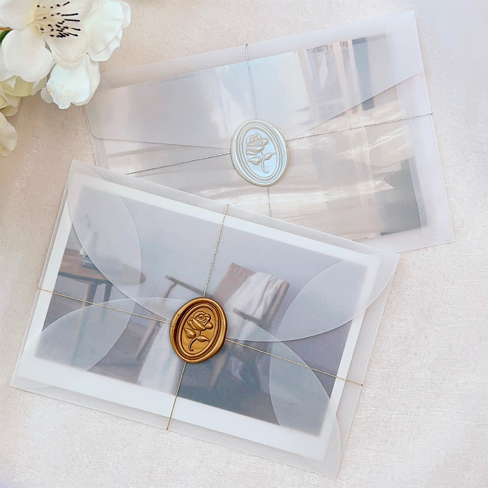 실링왁스 스티커 웨딩 엽서 봉투 포장 B타입 루나브라운 청첩장 스티커 18개입