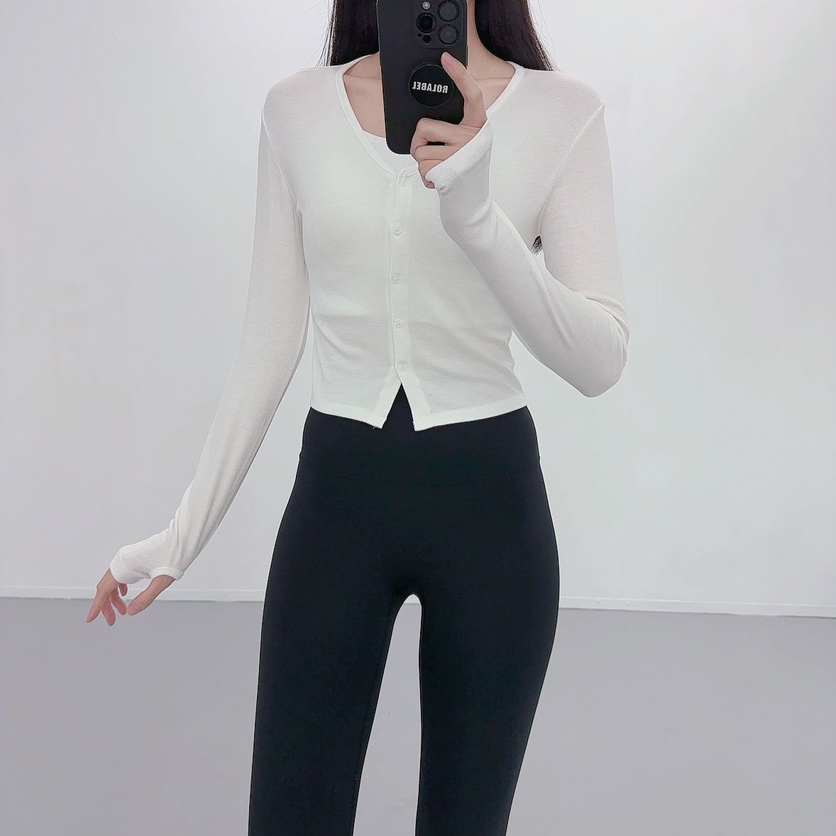 필라테스복 필라테스가디건 여성 요가복 필라테스복장 상의 애슬레저 - 상세 이미지 2