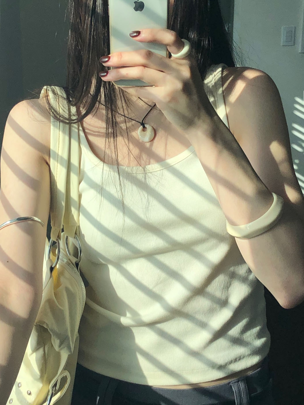 Marble Pendant Necklace 마블 펜던트 네크리스 (길이 조절 가능) 상세 이미지 12