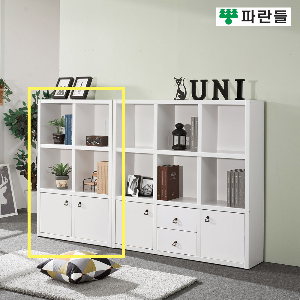 파란들가구 33T 800 도어 3단책장 거실책장 수납장식장 - 상세 이미지 2