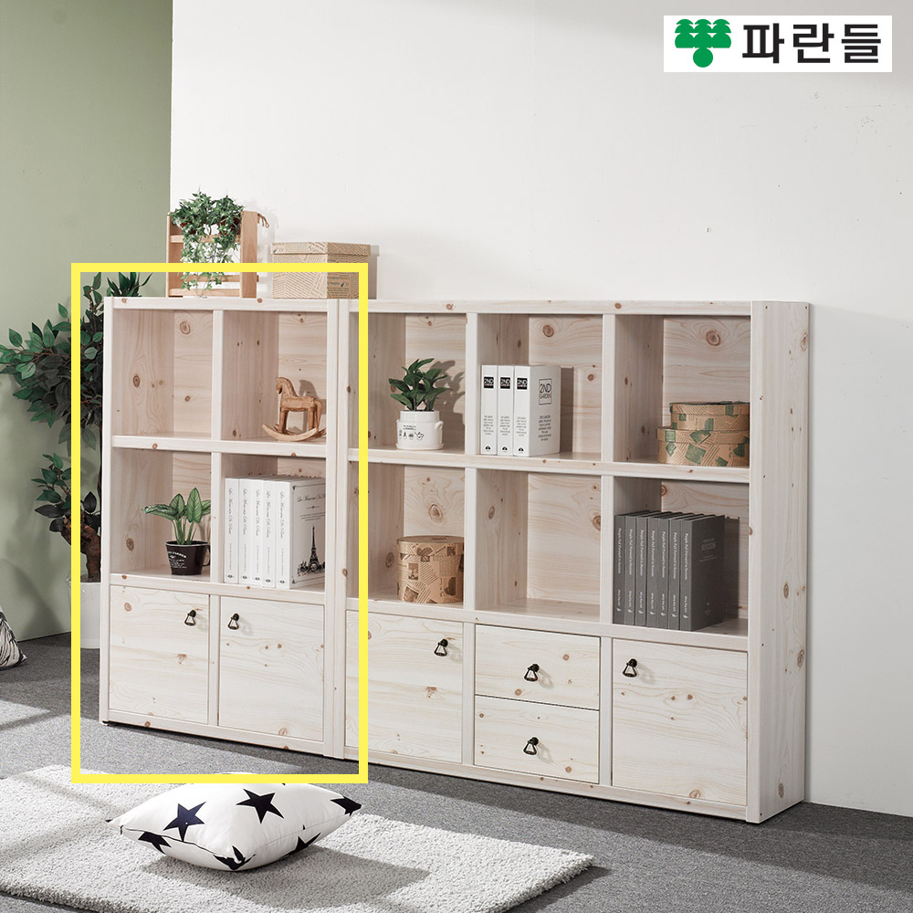 파란들가구 33T 800 도어 3단책장 거실책장 수납장식장 - 상세 이미지 3