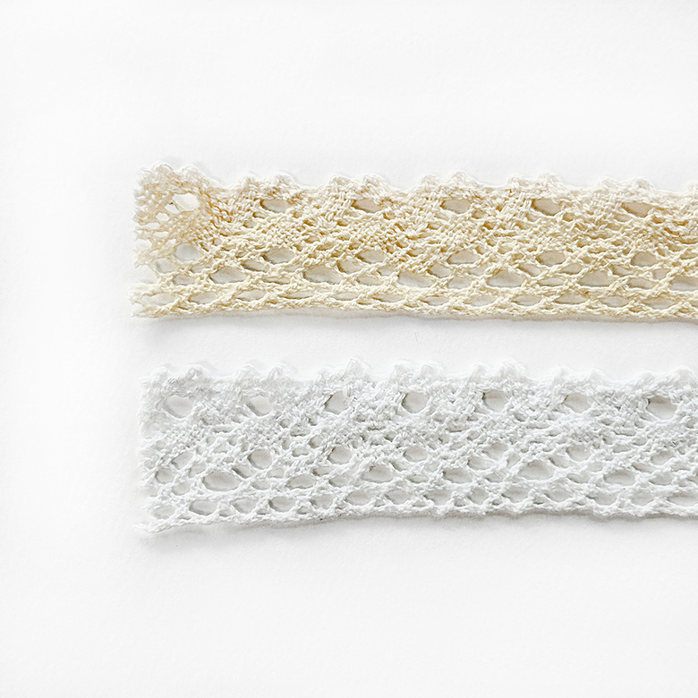 (대용량 10마) 2.7cm 토숀레이스 면레이스 장식레이스 스칼랩 레이스 (900cm) - 상세 이미지 5