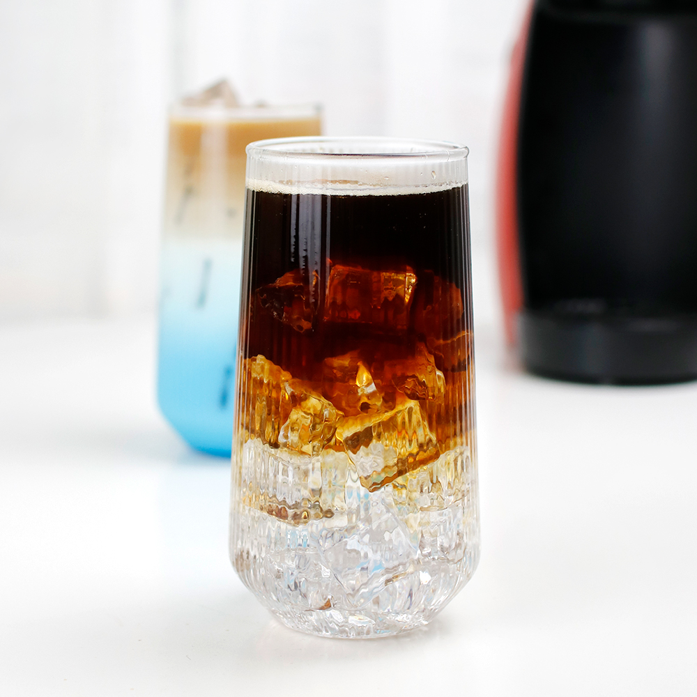 카페유리잔 내열유리컵 470ml, 4개, 칼립소플리츠(CTU-10) - 메인 이미지