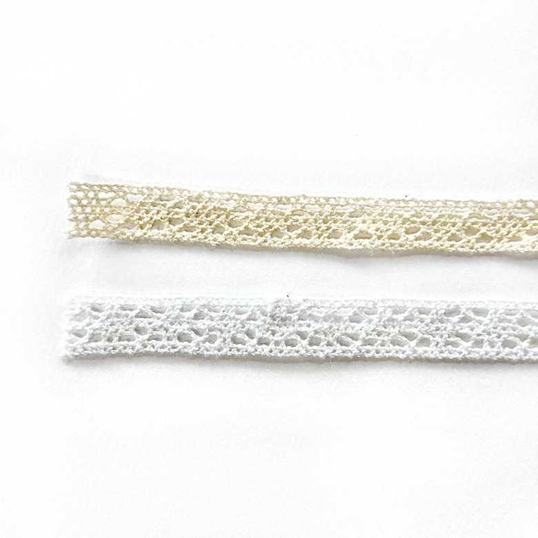 (대용량 10마) 1.2cm 토숀레이스 면레이스 장식레이스 스칼랩 레이스 (900cm) - 상세 이미지 5