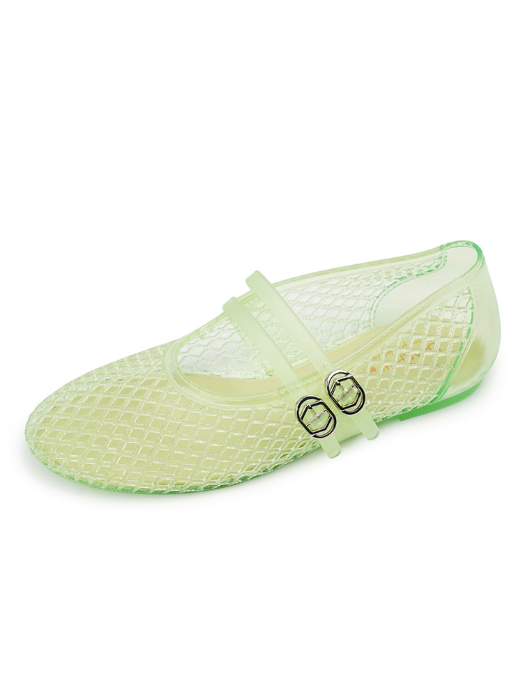 [베어파우] AVA 젤리 플랫슈즈 (라임)