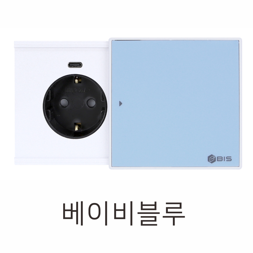 BIS 빌트인콘센트 테이블 가구 매립 1구 콘센트 USB 고속충전 BIS-101 오브제 이미지 8