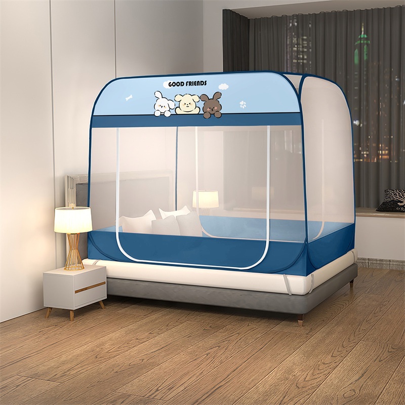 Pavilion 침대 접이식 텐트형 모기장 지퍼 이중도어 해충방지 여름 모기텐트