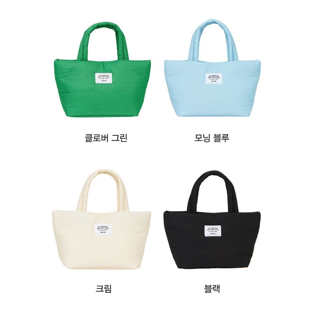 미니 손가방 심플 토트백 천가방 데일리 소프트 이미지 8