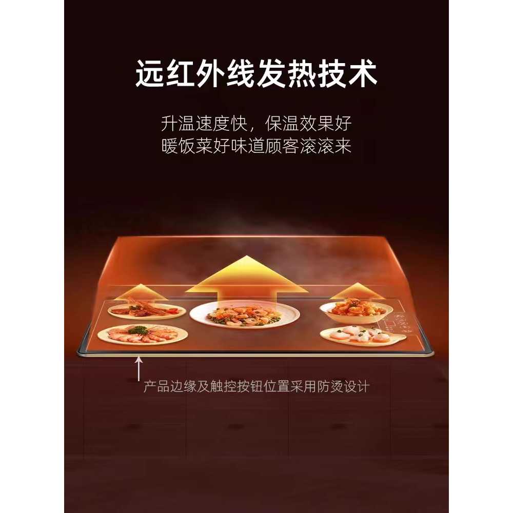 푸드워머 직사각형 핫플레이트 음식 보온판 전기 도마 60x30cm - 상세 이미지 4