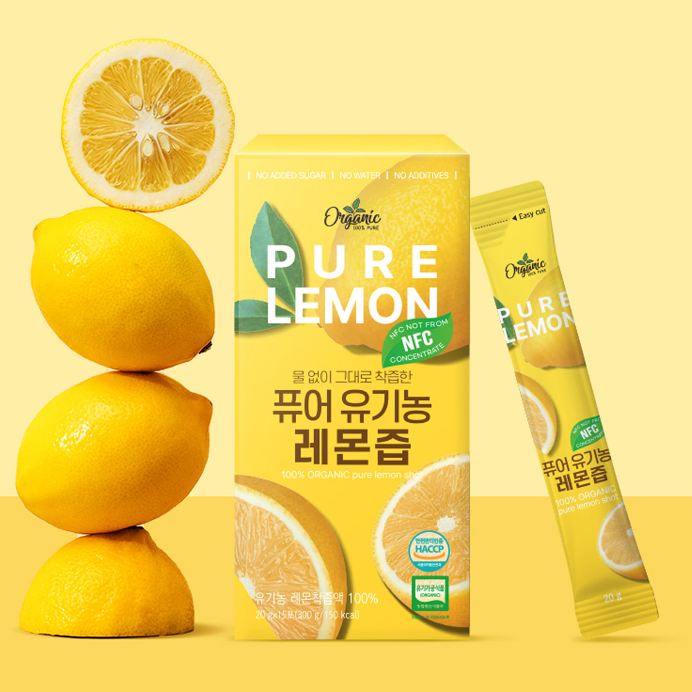 천호엔케어 통째로 NFC착즙 100% 유기농 퓨어 레몬즙 20ml 15포, 6개 - 상세 이미지 3