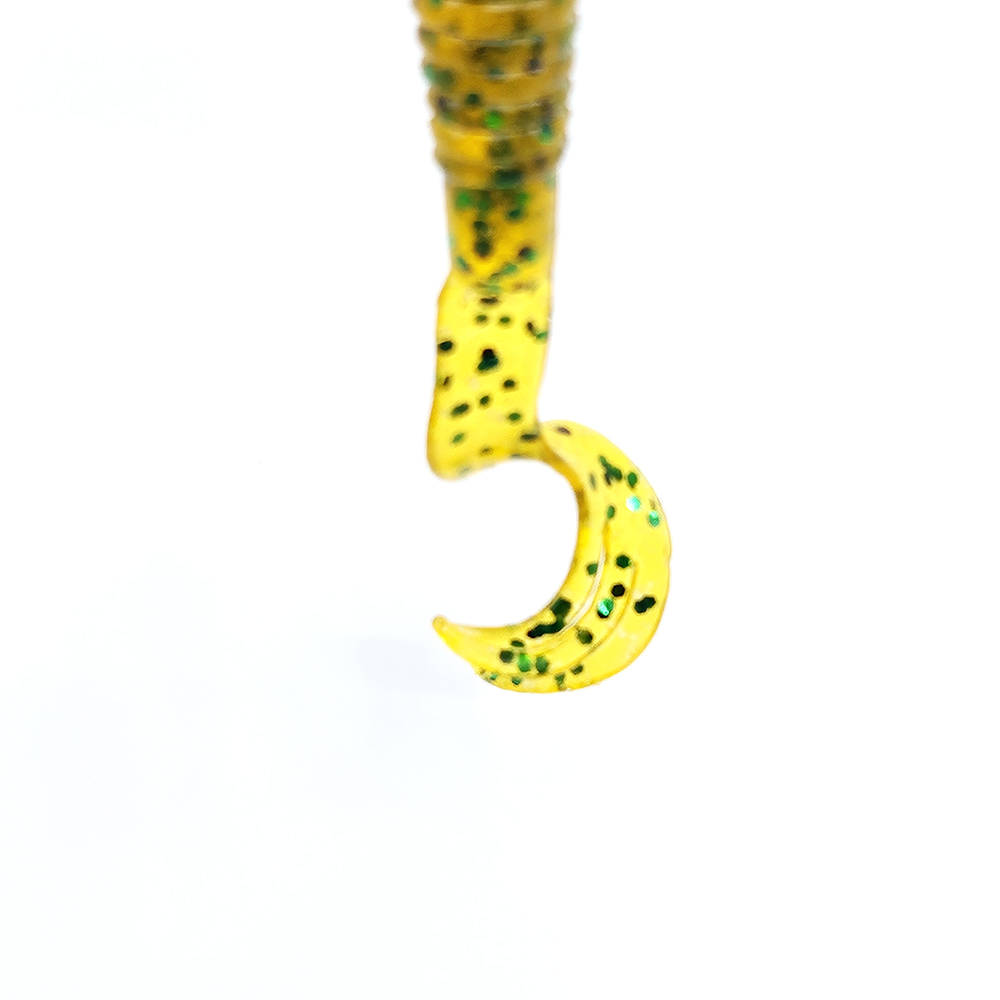 캣츠크로우 트리플그럽 꺽지웜 쏘가리웜 018 골드 그린, 7.6cm(3인치) - 상세 이미지 2