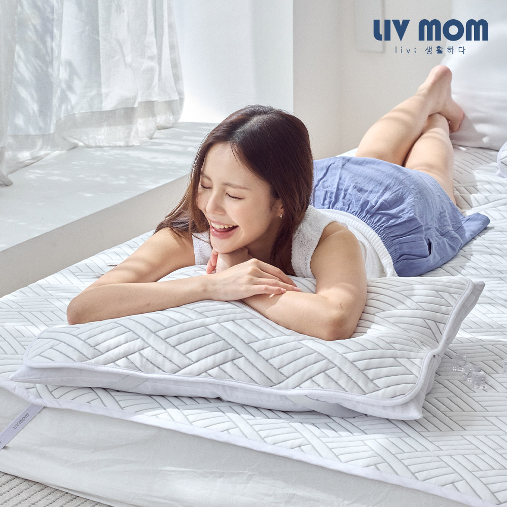 [1+1/총2장]리브맘 3초 뚝딱 매일 바꿔쓰는 듀라쿨 아이스냉감 밴딩형 베개커버 40x60 이미지 7
