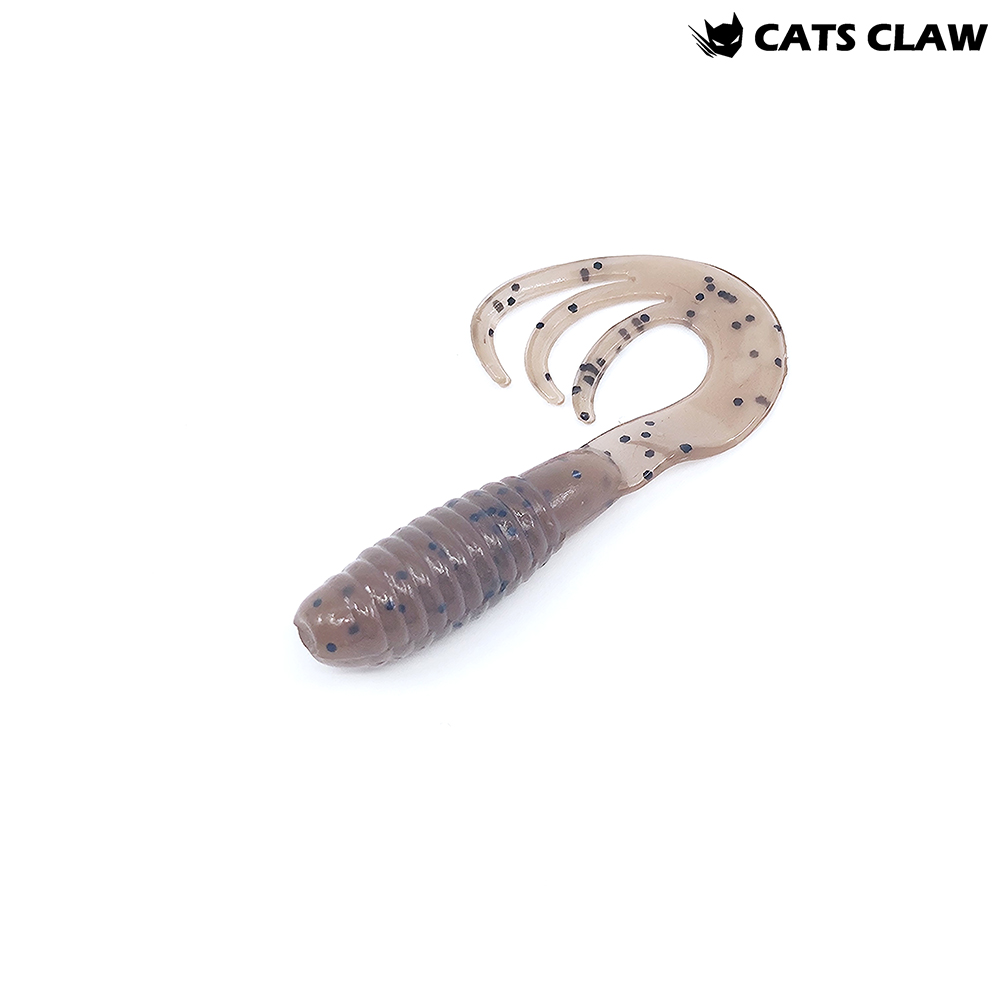 캣츠크로우 트리플그럽 꺽지웜 쏘가리웜 017 브라운 블랙, 6.3cm - 메인 이미지