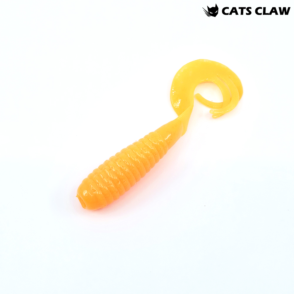 캣츠크로우 트리플그럽 꺽지웜 쏘가리웜 021 오렌지, 7.6cm(3인치) - 메인 이미지