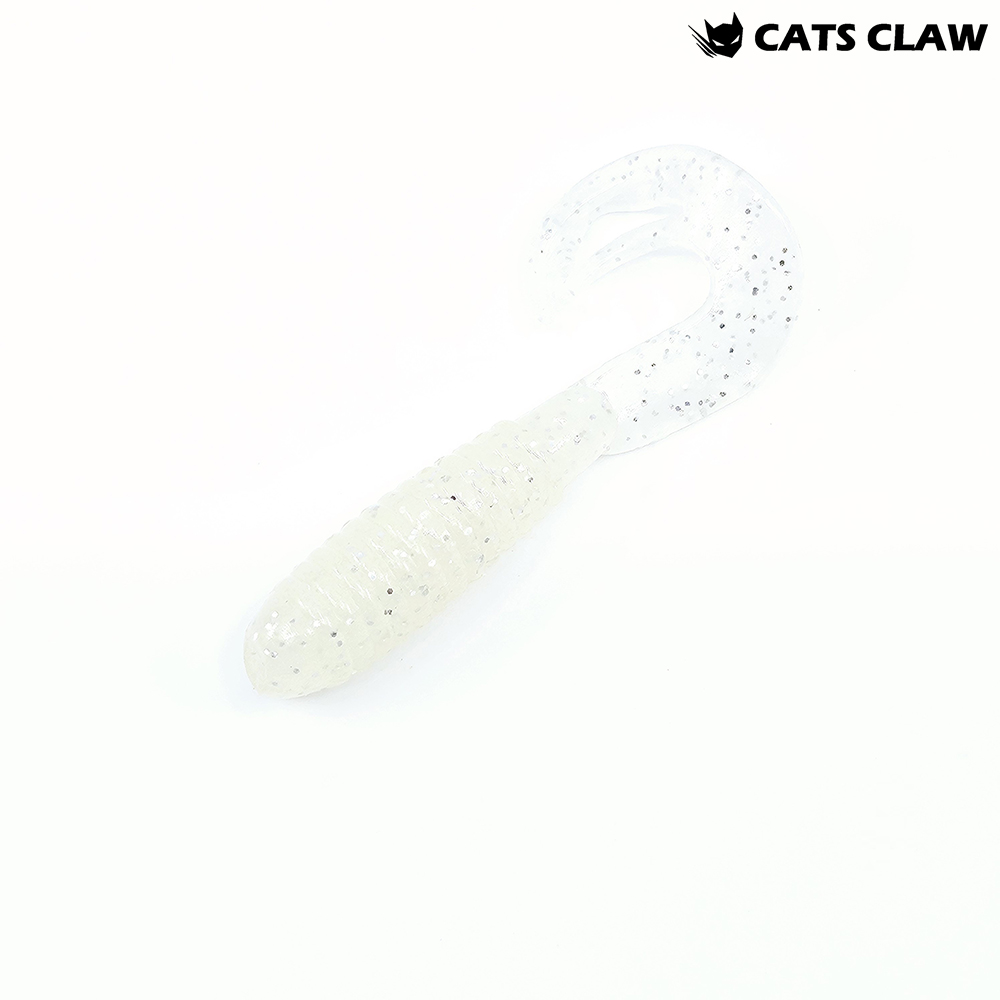 캣츠크로우 트리플그럽 꺽지웜 쏘가리웜 022 실버 펄 글로우, 7.6cm(3인치) - 메인 이미지