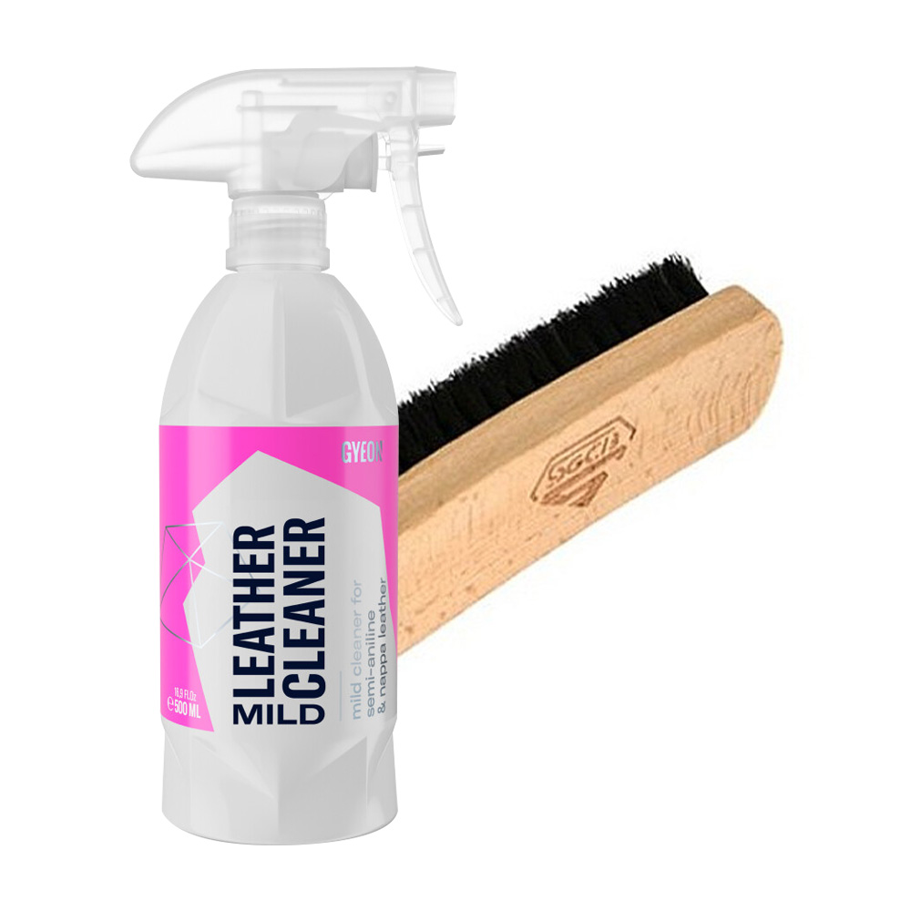 기온쿼츠 레더클리너 마일드 500ml + SGCB 디테일링 가죽브러쉬 - 상품 이미지