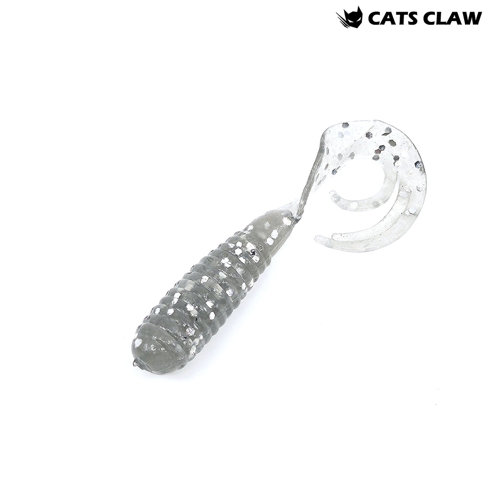 캣츠크로우 트리플그럽 꺽지웜 쏘가리웜 020 스모크 실버, 7.6cm(3인치) - 메인 이미지