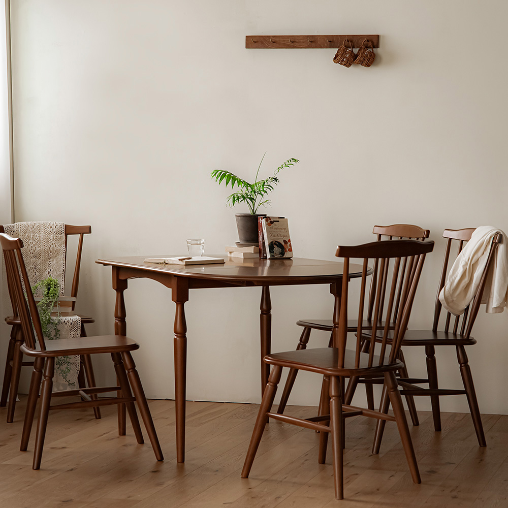 레트로하우스 코케 원목 접이식 확장형 식탁 테이블 1600