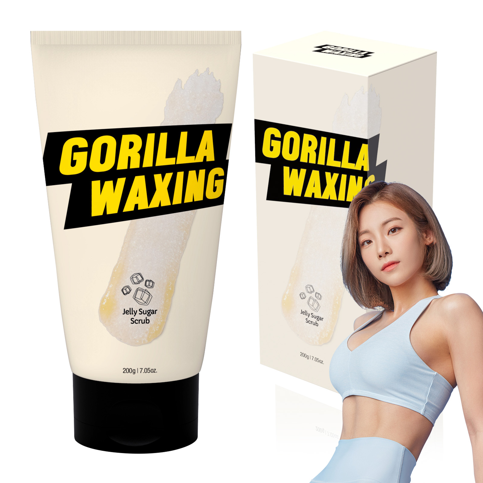 고릴라왁싱 젤리 슈가 왁싱 바디 스크럽 200g 인그로운헤어 각질제거 자몽향