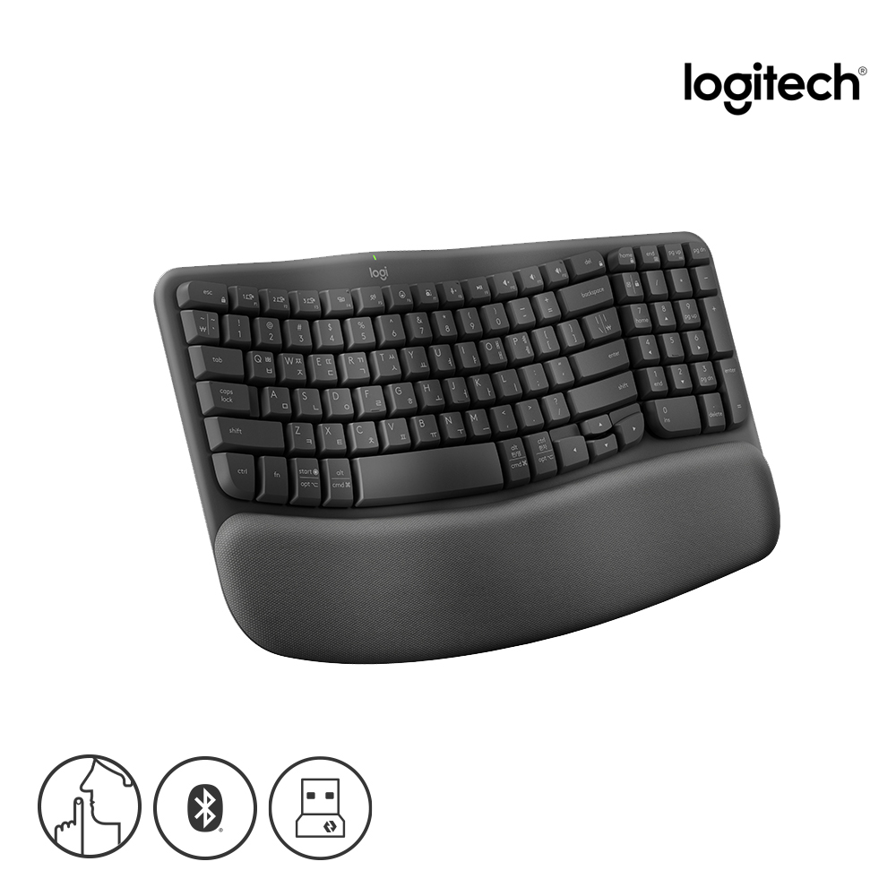 로지텍 WAVE KEYS 무선 블루투스 키보드 로지텍코리아 인체공학 오피스 노트북 맥북 이미지 8