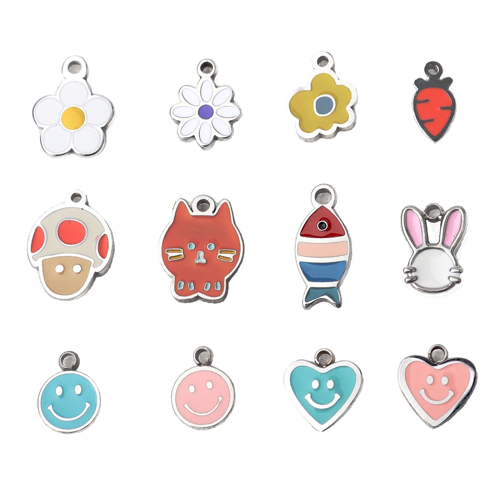 써지컬스틸 참 탄생석 미아방지 목걸이 팔찌용