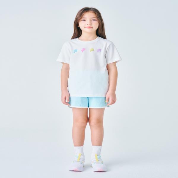 [휠라키즈]Girls 스마일 그래픽&반바지 셋업_FK2FSF2201FOWH : 휠라키즈 공식몰