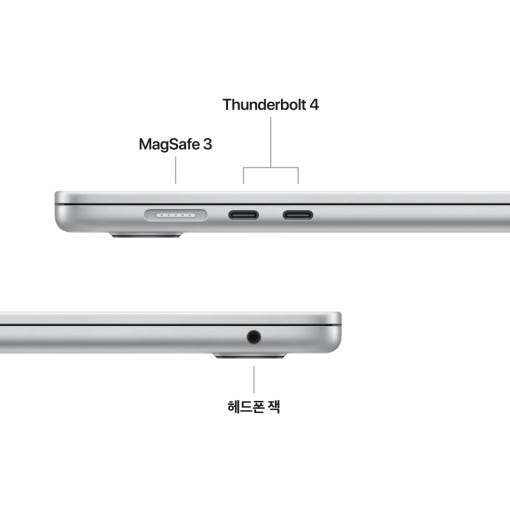 맥북에어 15 M4의 측면 모습