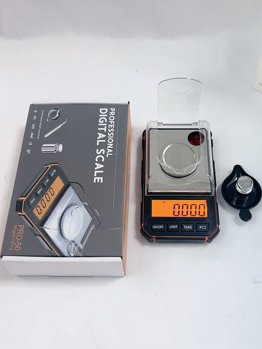 정밀전자저울 사료 스푼 디지털 주얼리 실험실 보석 골드 오렌지(50g-0.001g) 윈드쉴드포함 - 상세 이미지 3