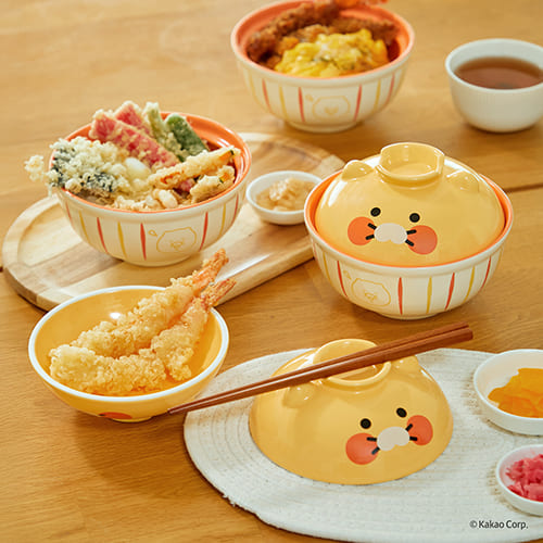 춘식이 덮밥 그릇 뚜껑 세트 라면 우동 캐릭터 식기 카카오 프렌즈 굿즈 - 상세 이미지 2