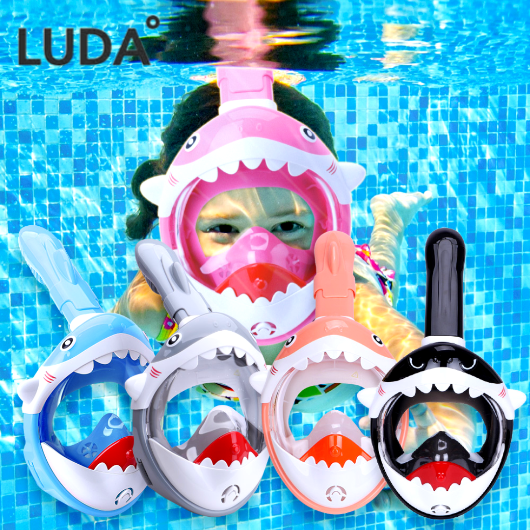 유아 스노클링 마스크 LUDA 스노클링 세트 풀페이스 스노클링 마스크 원터치 스노클링 스노클링 사용후기