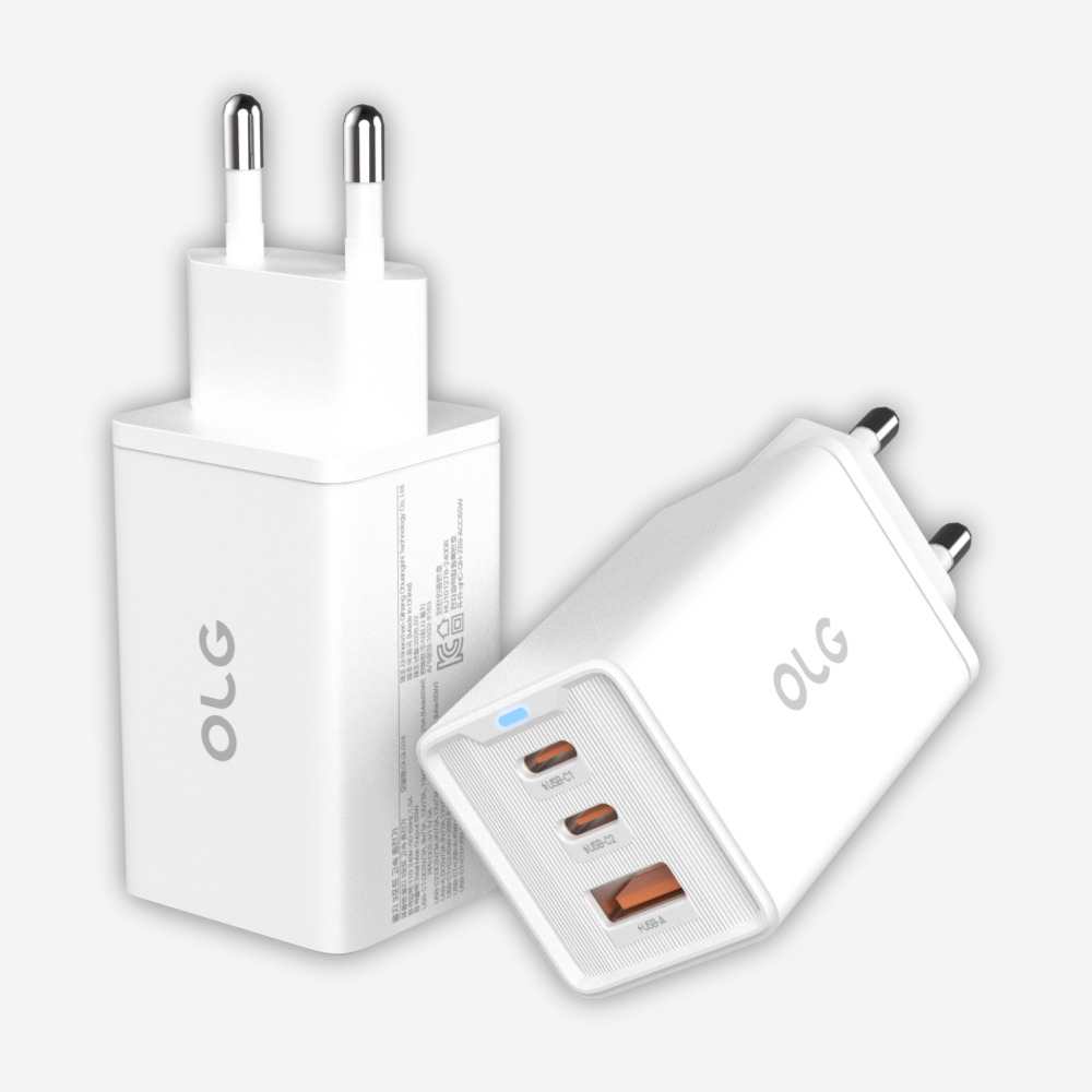 올지 65W 초고속 멀티 충전기 3포트 PD PPS 급속 충전 어댑터 C타입 USB 핸드폰