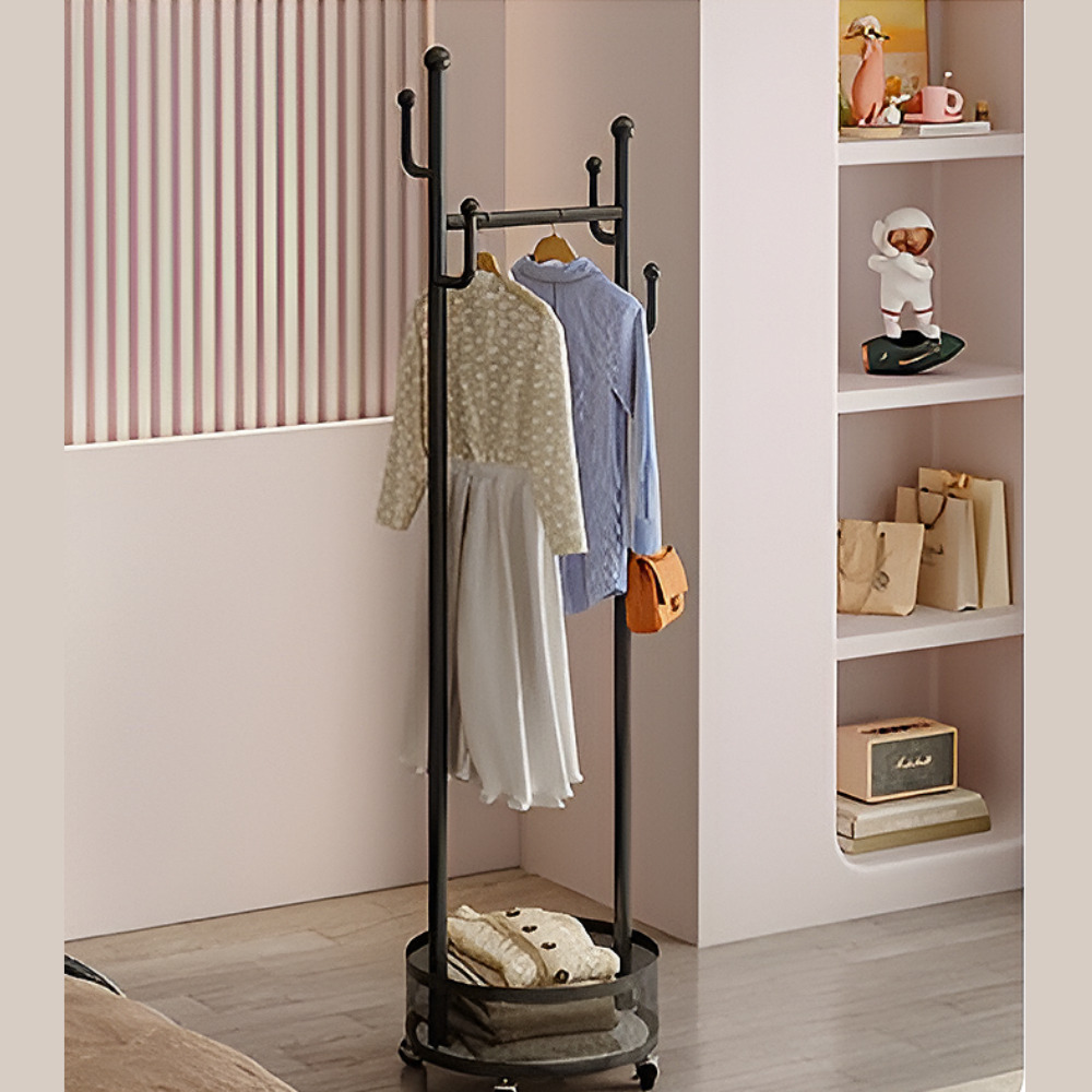 우아플레이스 미니 스탠드옷걸이 이동식 선반 행거 원룸