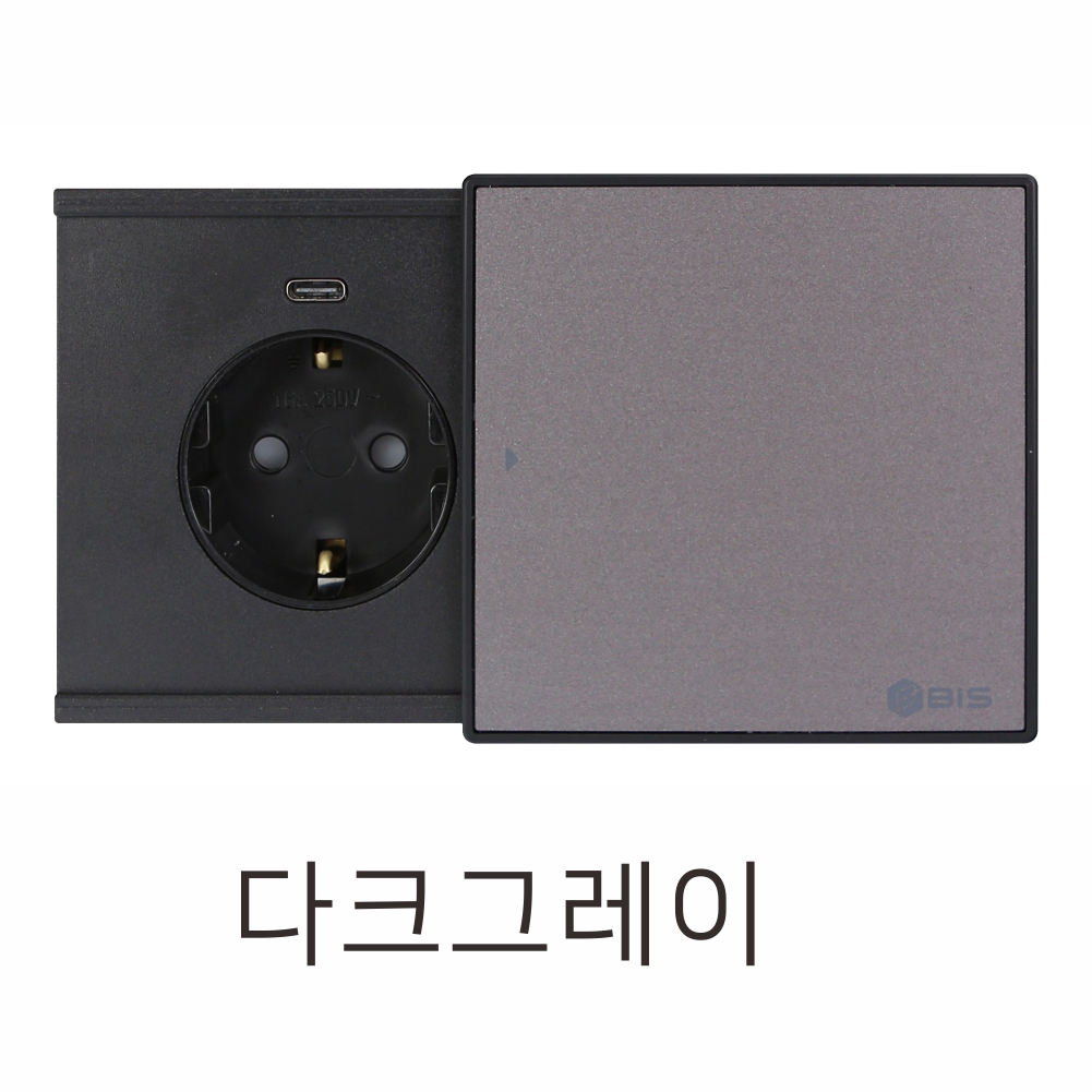 BIS 빌트인콘센트 테이블 가구 매립 1구 콘센트 USB 고속충전 BIS-101 오브제 - 상세 이미지 3