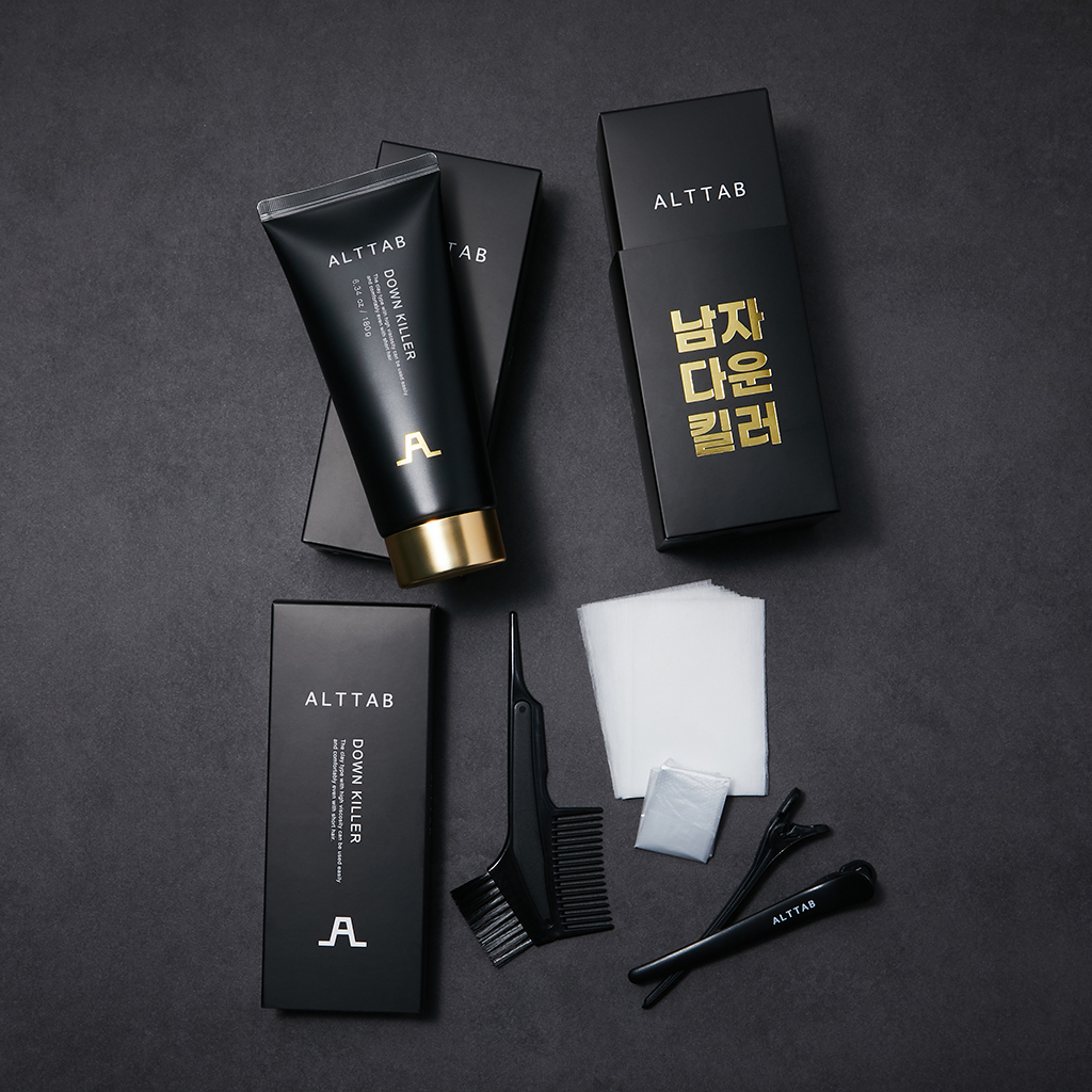 알트탭 저자극 미용실 옆머리 곱슬머리 구렛나루 셀프 남자 다운펌약 180g 패키지