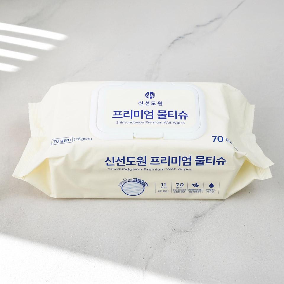 메가마트 신선도원 프리미엄 물티슈 70매 - 상품 이미지