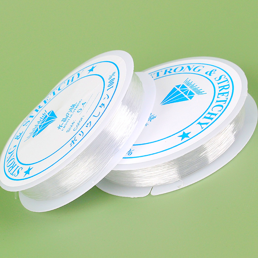 비즈공예우레탄줄 크리스탈텍0.4mm 비즈팔찌줄 공예끈재료 15M - 메인 이미지