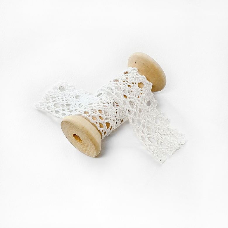 (대용량 10마) 2.7cm 토숀레이스 면레이스 장식레이스 스칼랩 레이스 (900cm) - 상세 이미지 3